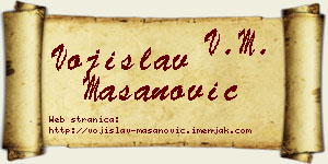 Vojislav Mašanović vizit kartica